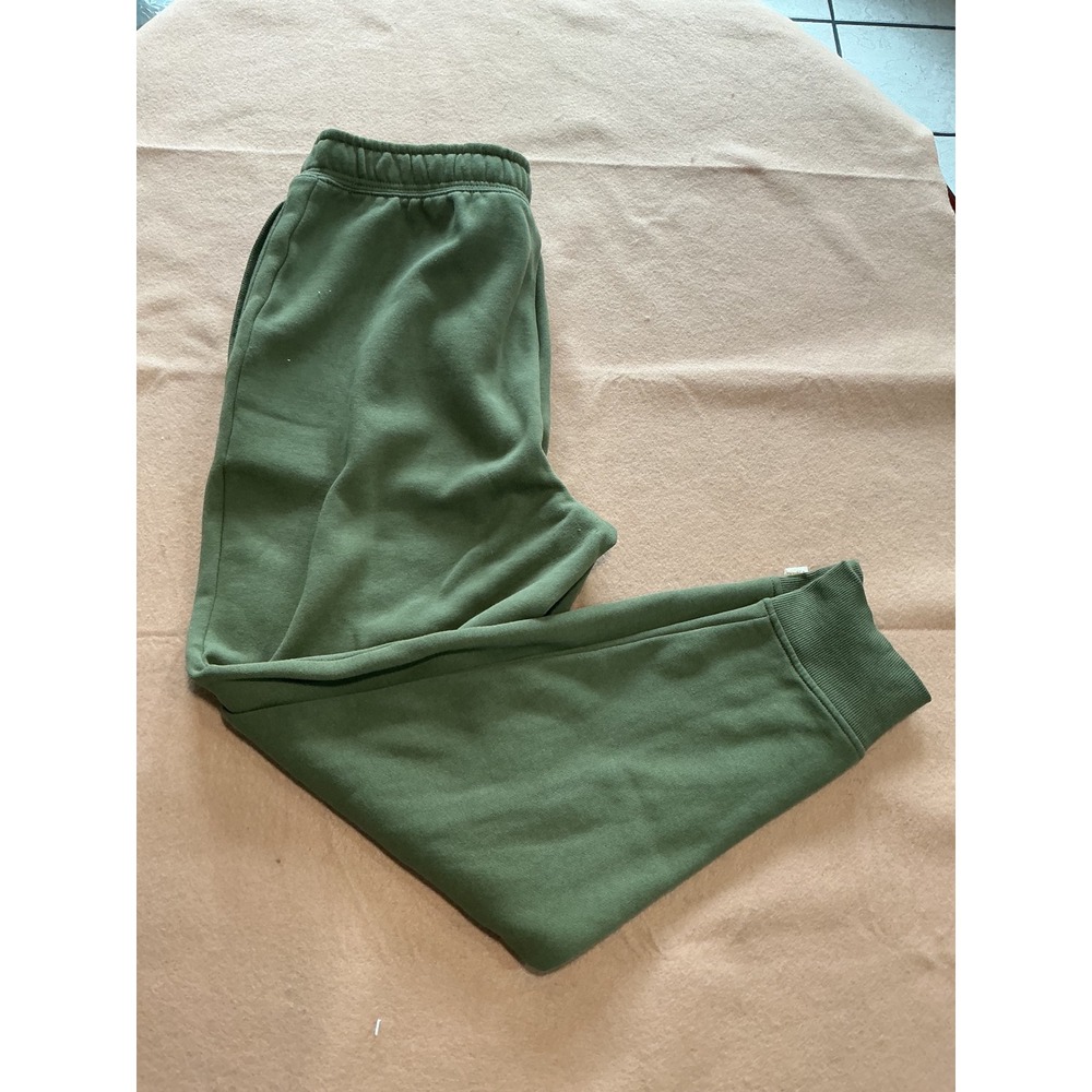 Champion Jogger Pants Mens Large Cargo Olive Athletic Fleece Sporty Workout